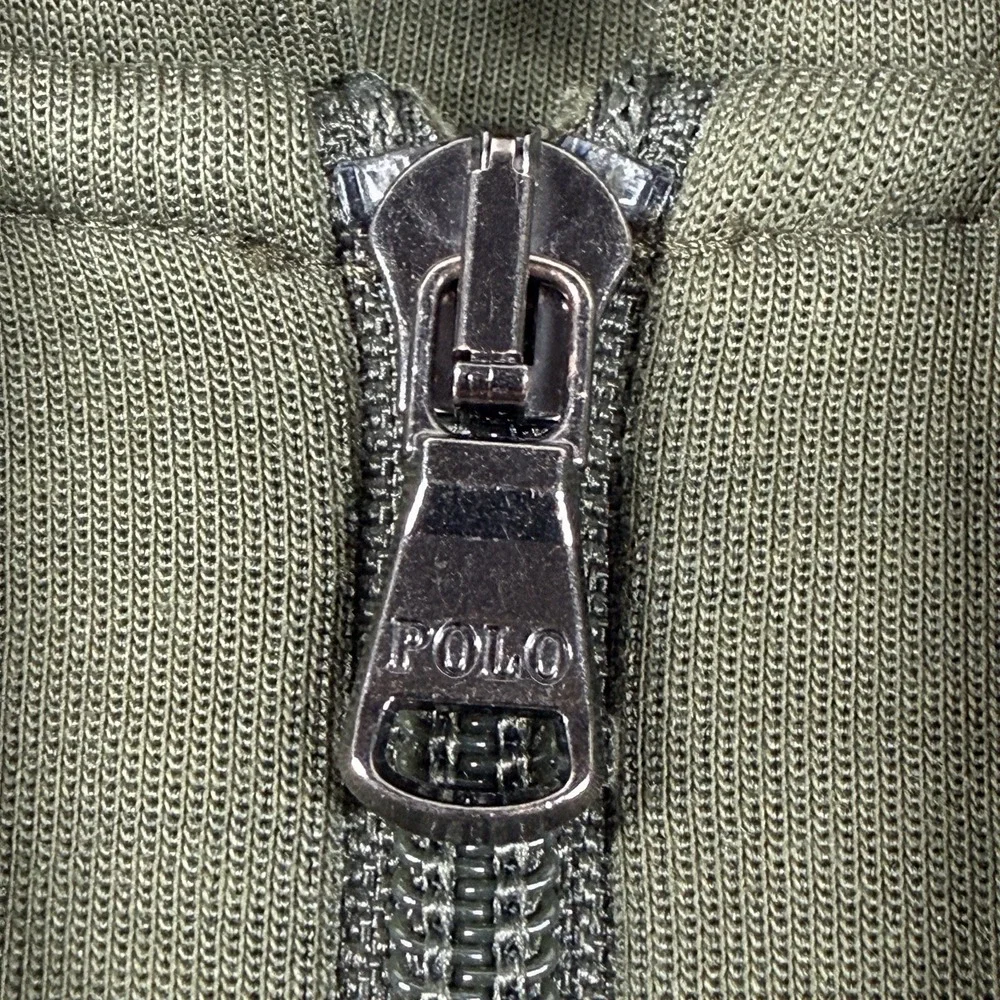 Polo Ralph Lauren Double-Knit Full-Zip Hoodie Sweatshirt Men's M Olive Jacket